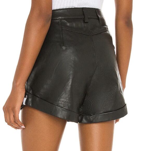 One Teaspoon Leather Streetwalkers Shorts in Black NWT Size Small - Picture 3 of 4